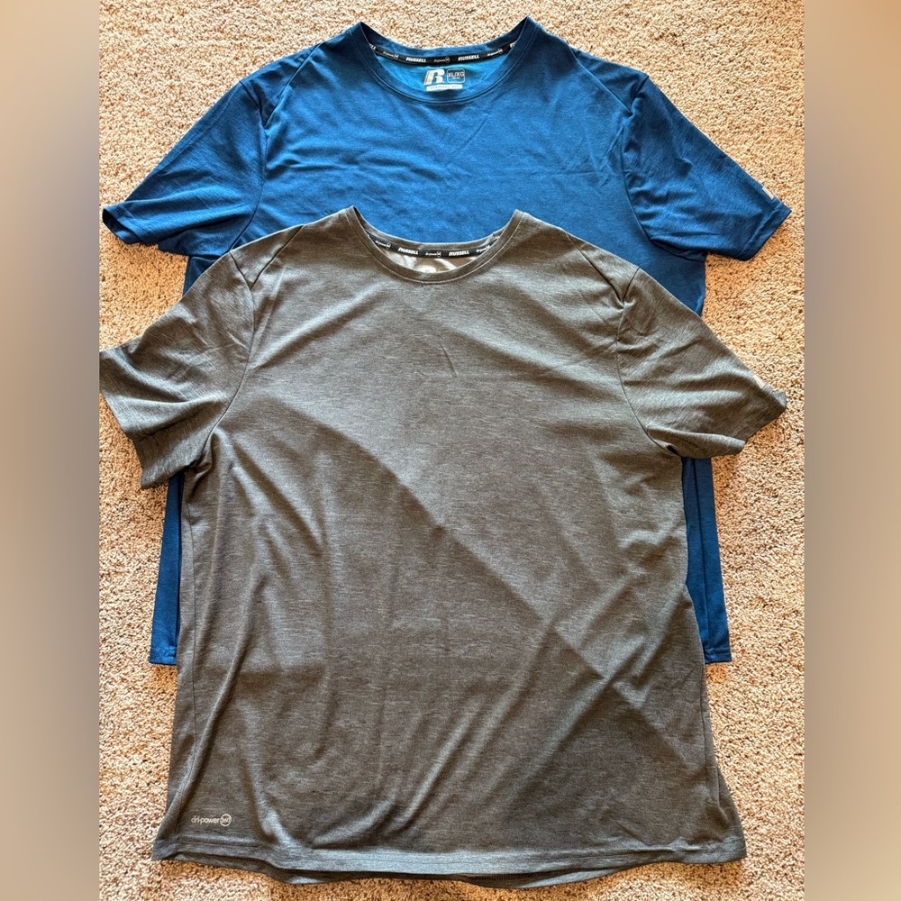 Russell Athletic Blue and Grey Short Sleeve Tees